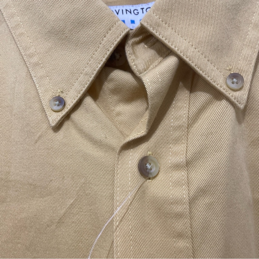 Covington men’s XL long sleeved 100% cotton shirt. Color is yellow. New with tag - Picture 4 of 12